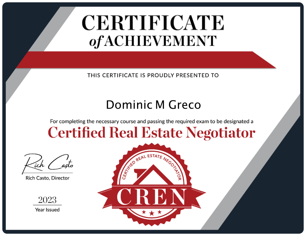 certified real estate negotiator